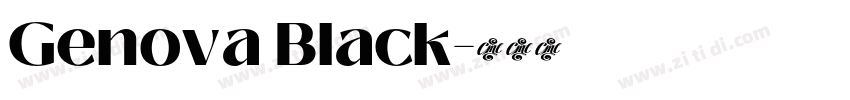 Genova Black字体转换